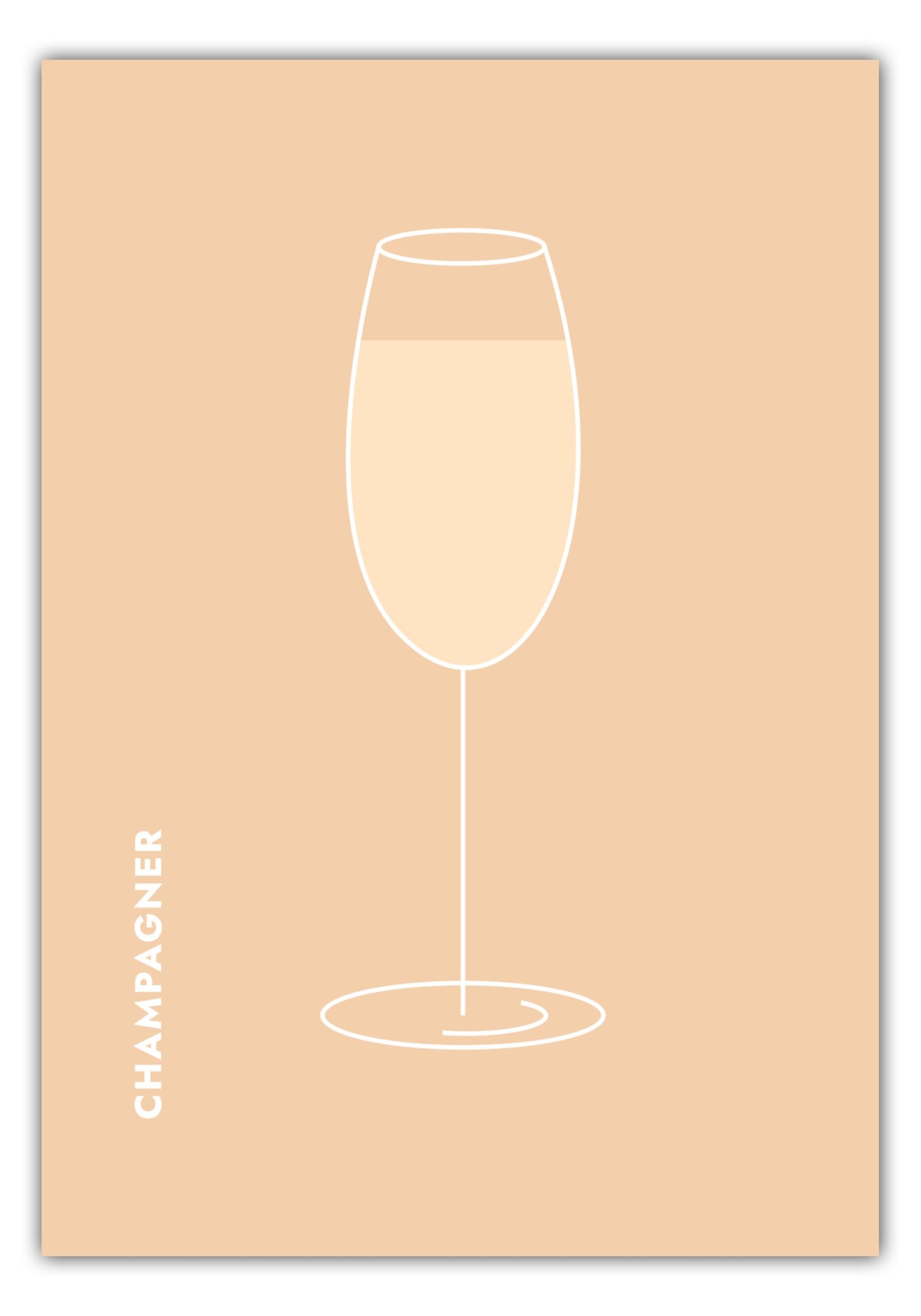 Poster Champagner im Glas