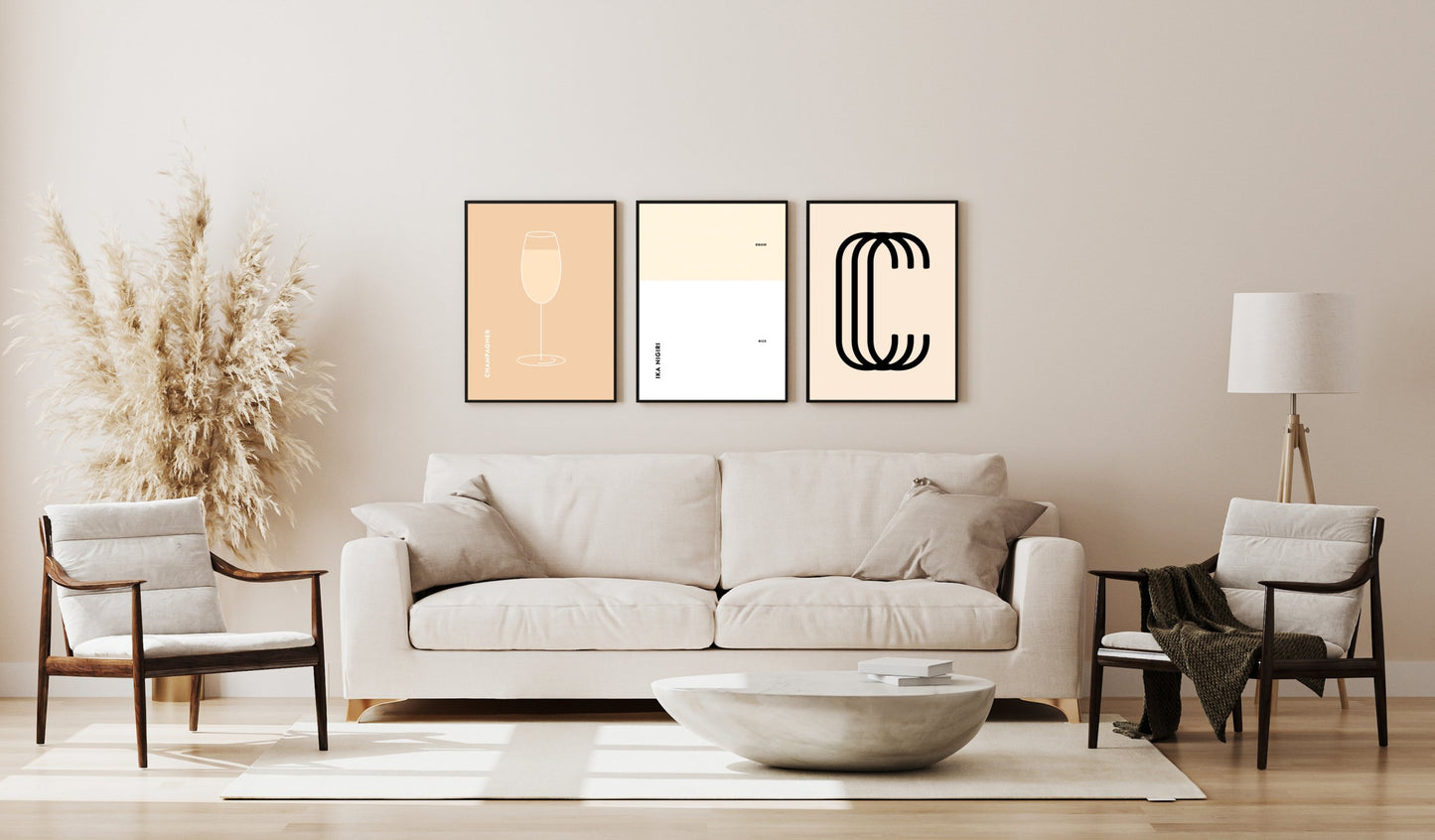 Poster Champagner im Glas