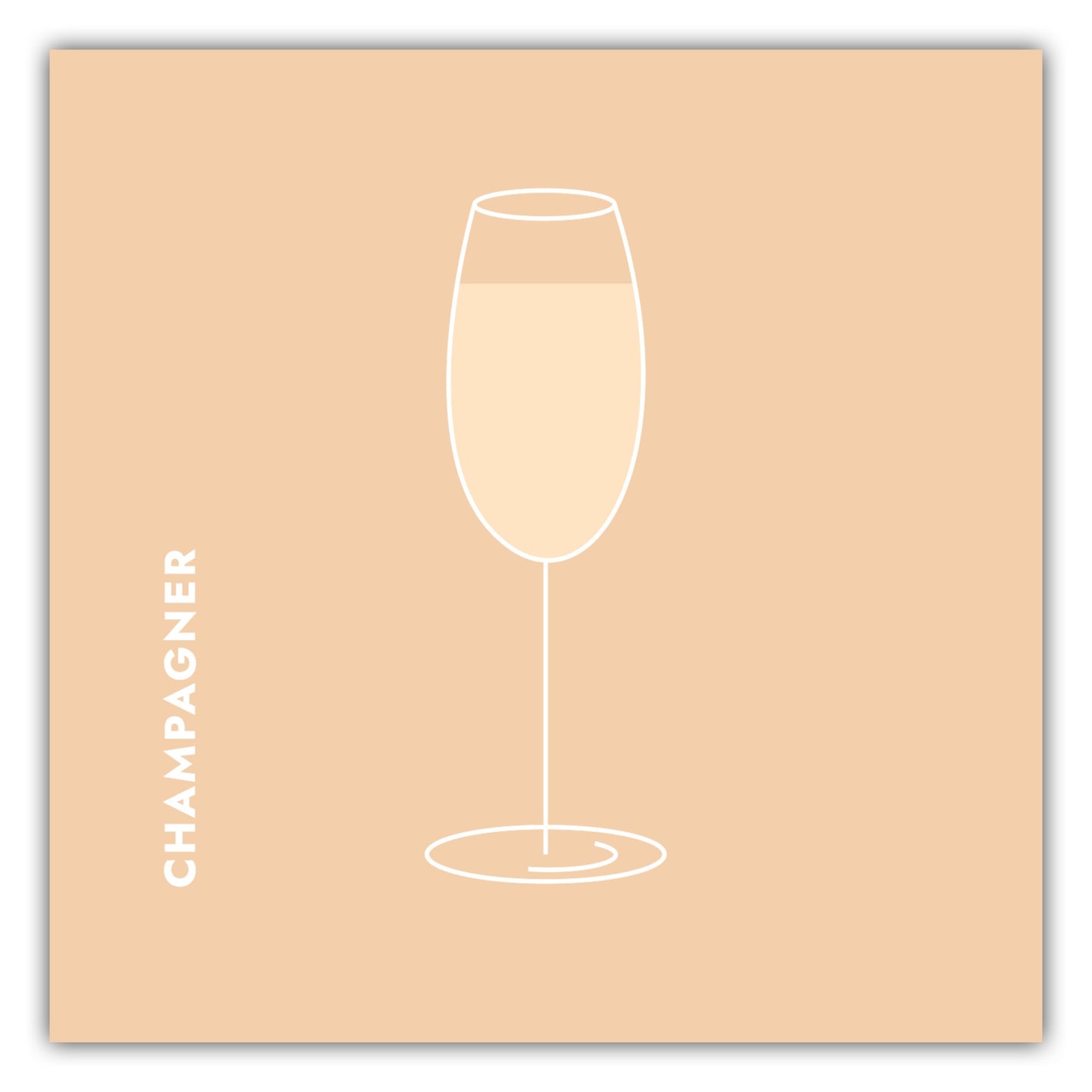 Poster Champagner im Glas