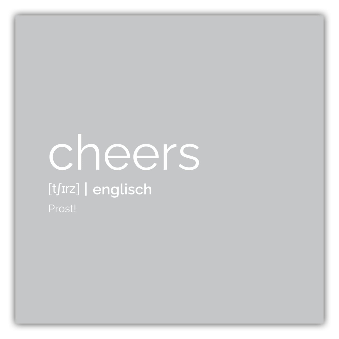 Poster Cheers (Englisch: Prost)
