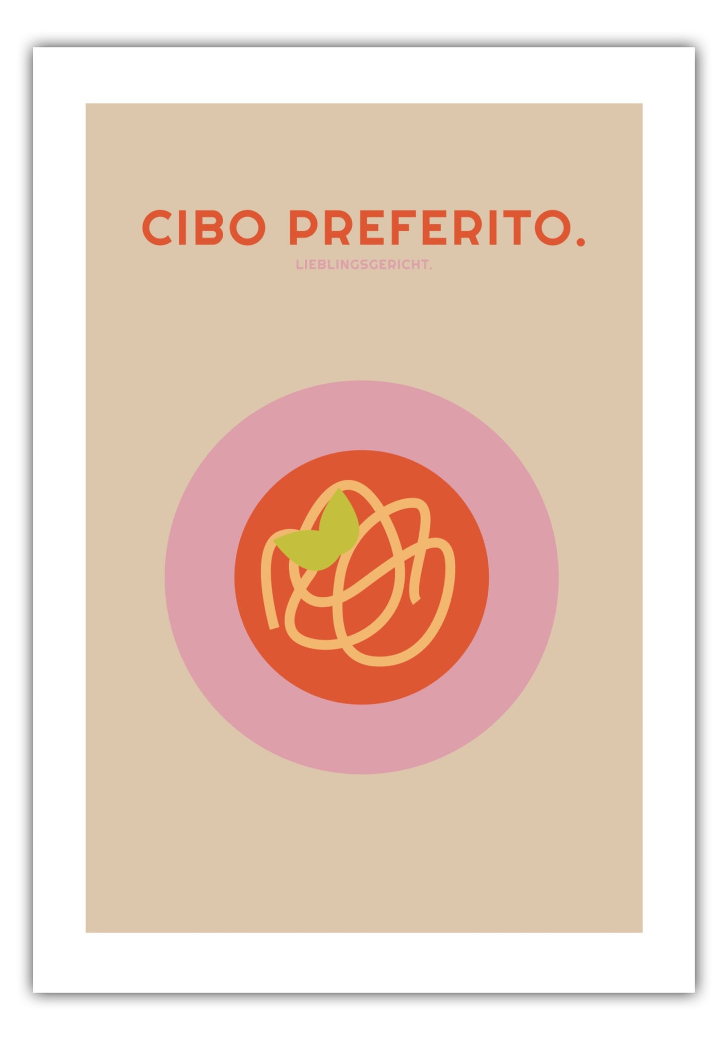 Poster Cibo Preferito - Pasta - La Dolce Vita Collection