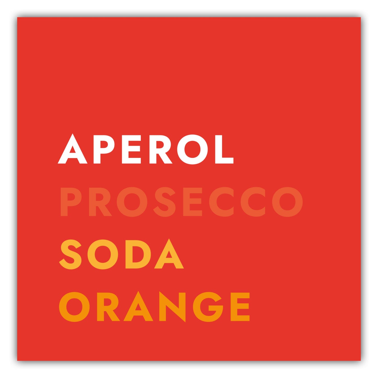 Poster Cocktail Aperol Spritz - Text