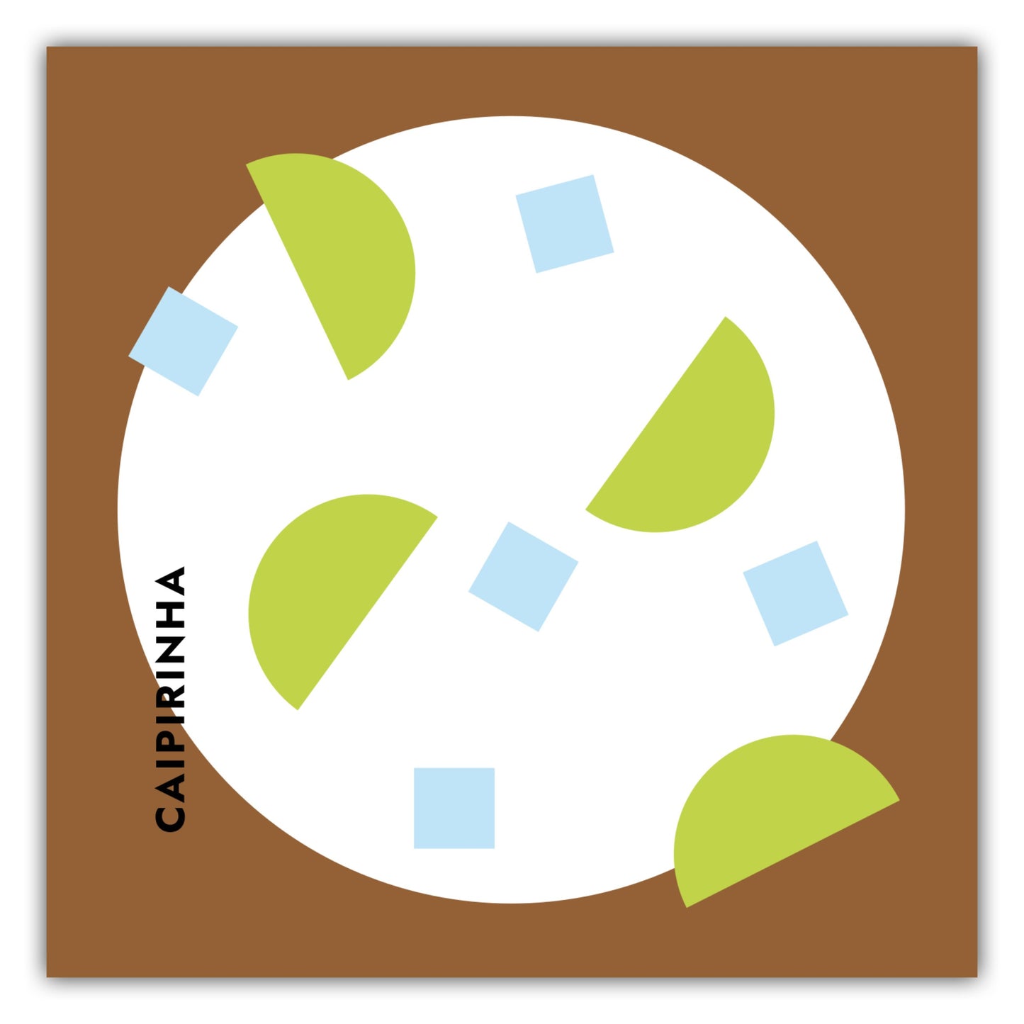 Poster Cocktail Caipirinha - Rund