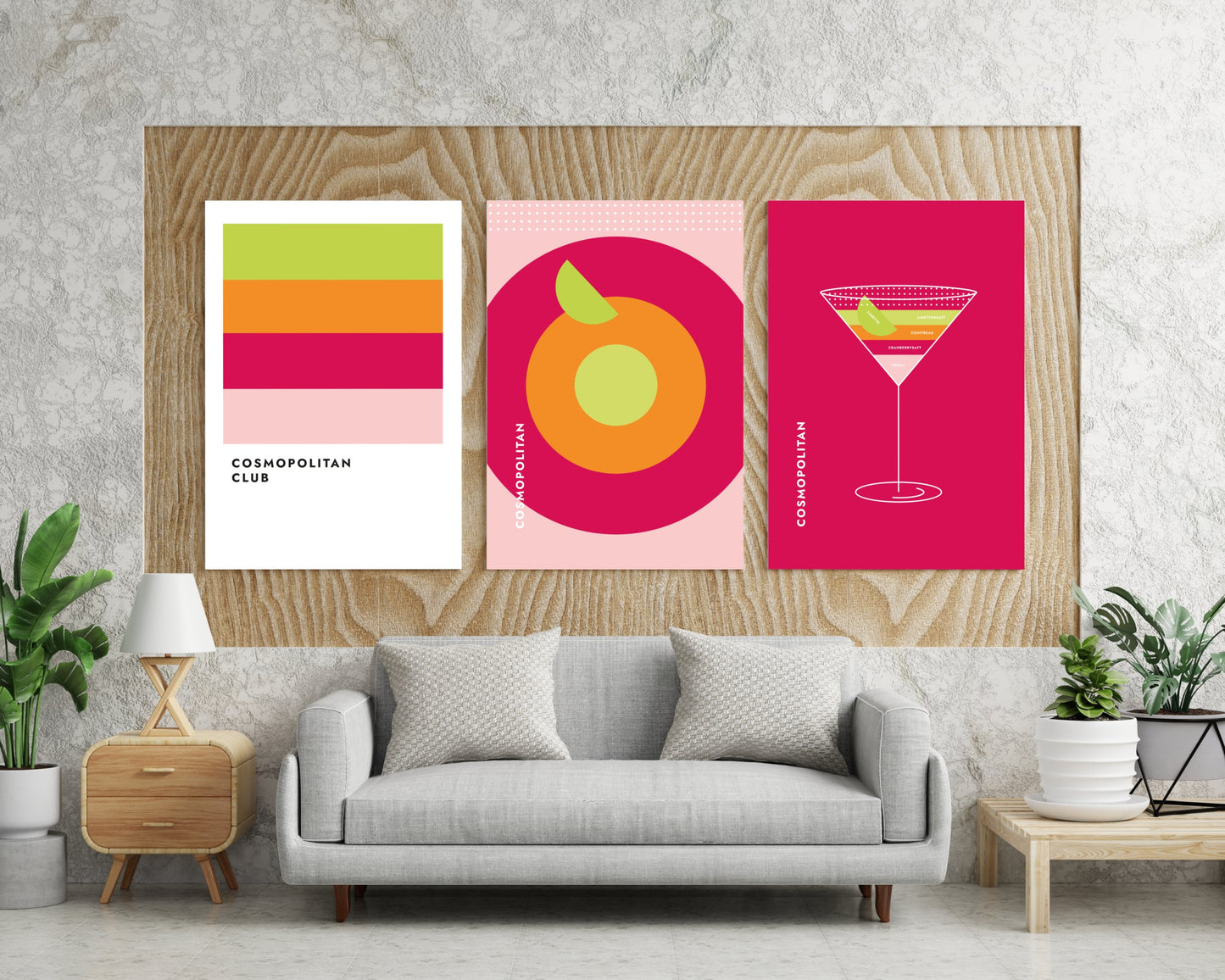 Poster Cocktail Cosmopolitan - Rund