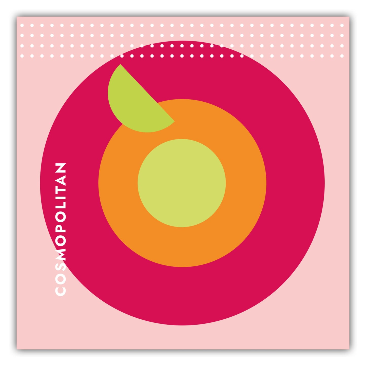 Poster Cocktail Cosmopolitan - Rund