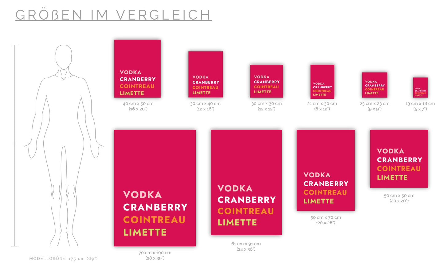 Poster Cocktail Cosmopolitan - Text
