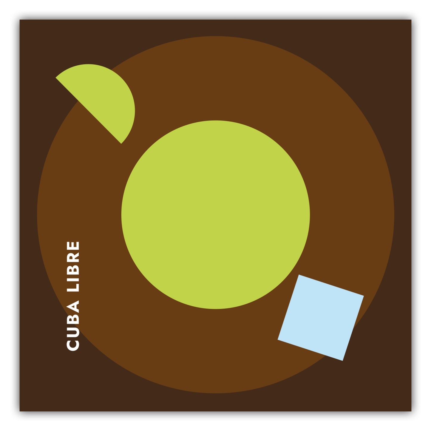 Poster Cocktail Cuba Libre - Rund