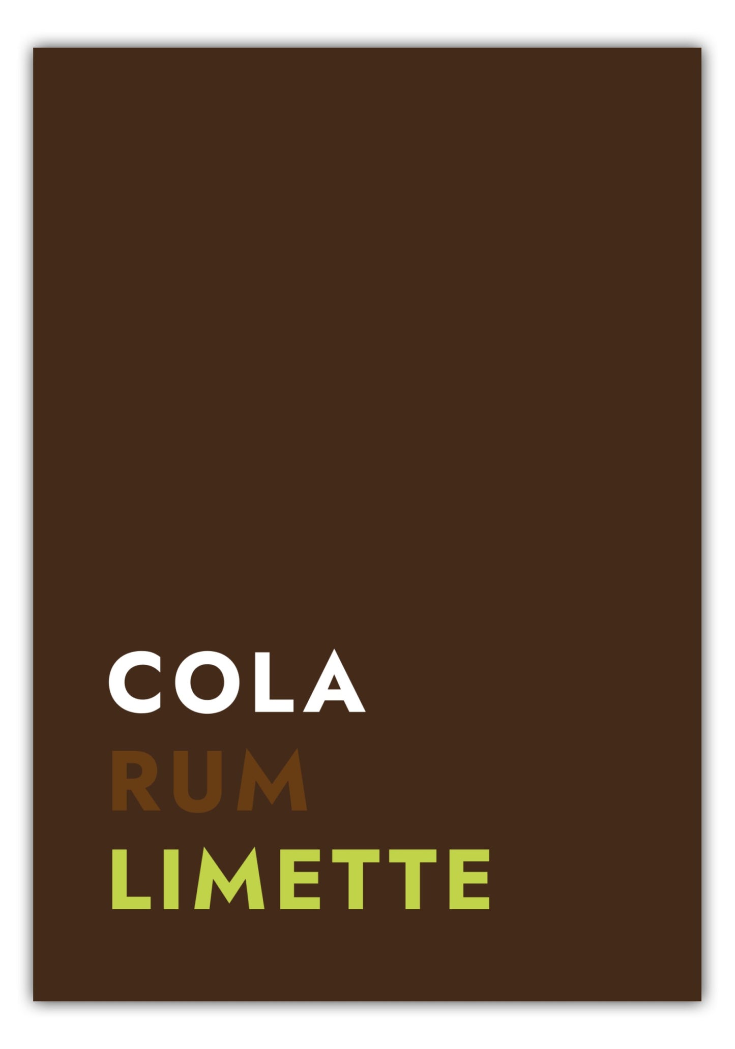 Poster Cocktail Cuba Libre - Text