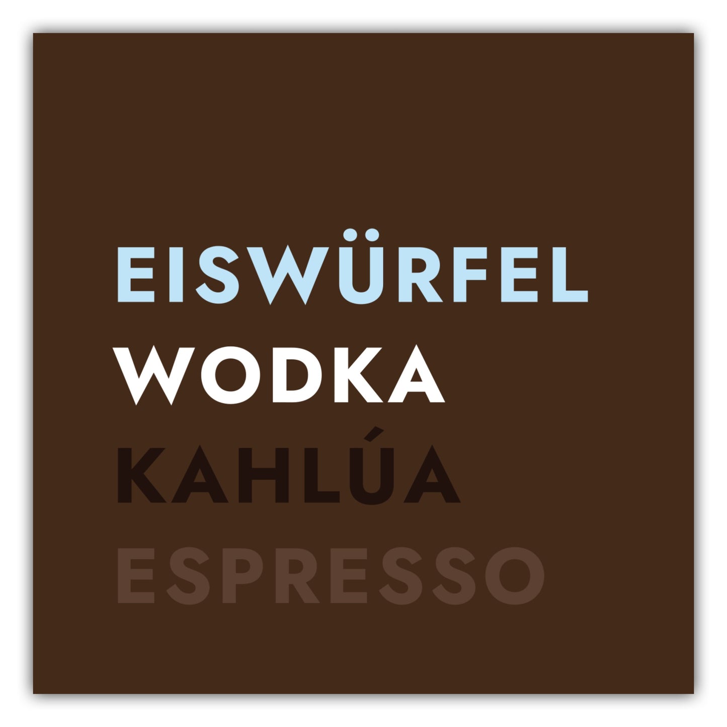 Poster Cocktail Espresso Martini - Text