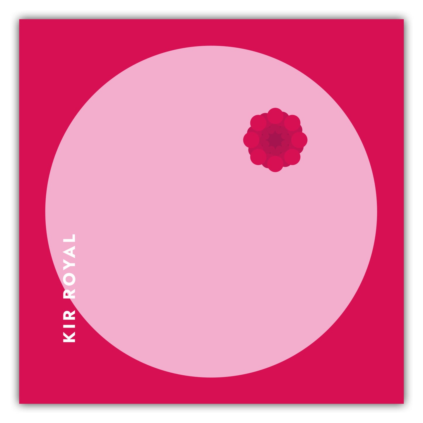 Poster Cocktail Kir Royal - Rund