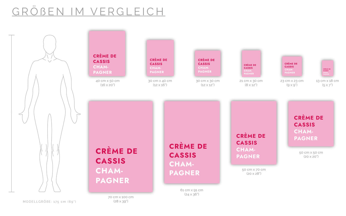 Poster Cocktail Kir Royal - Text