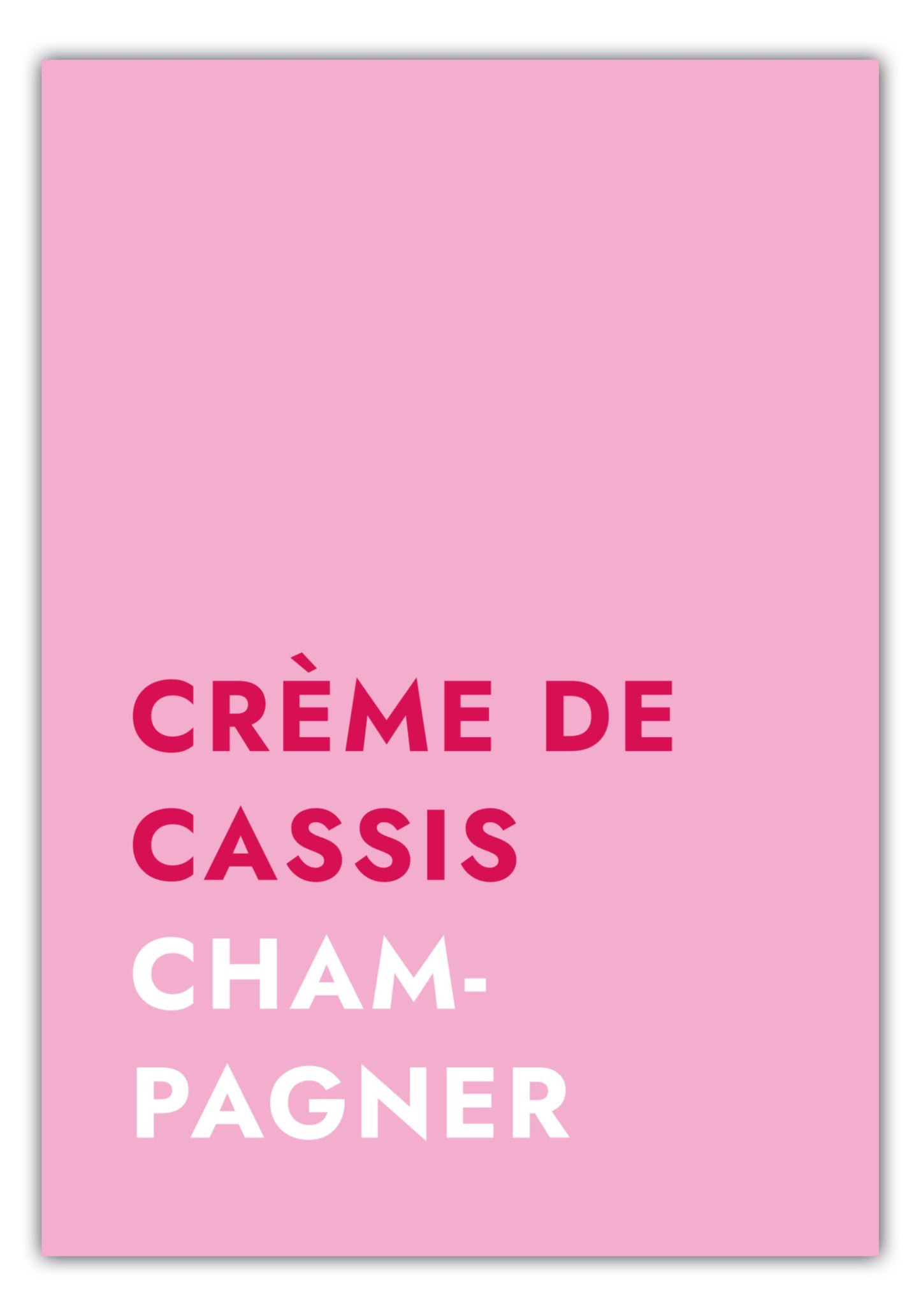 Poster Cocktail Kir Royal - Text