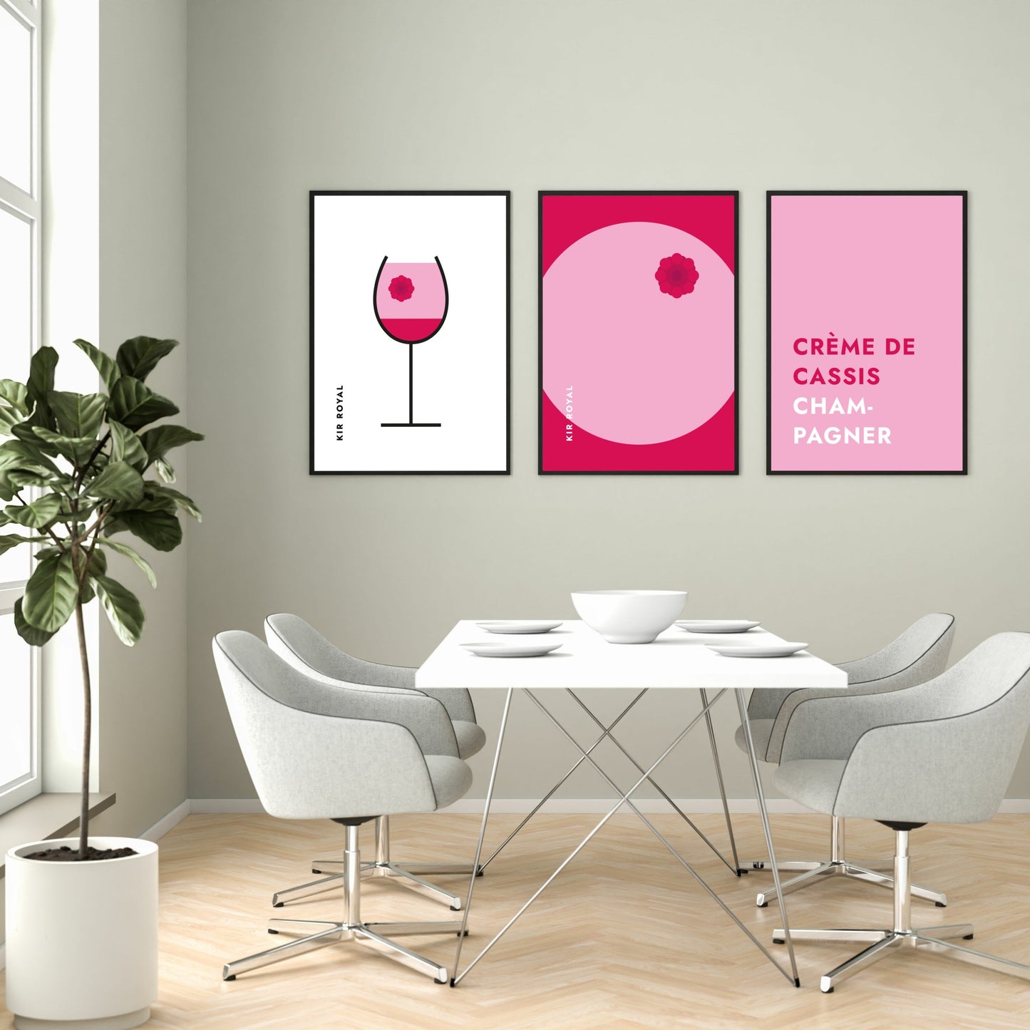 Poster Cocktail Kir Royal - Text