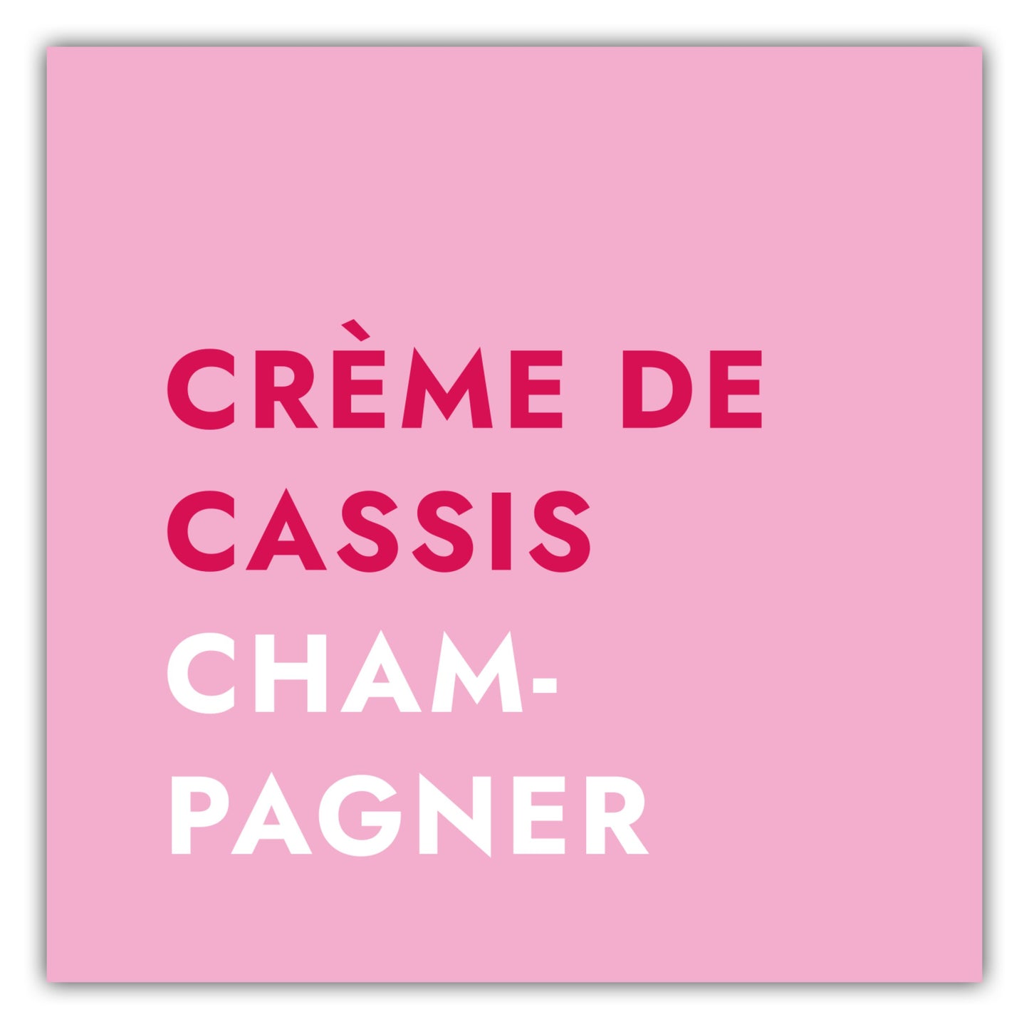 Poster Cocktail Kir Royal - Text