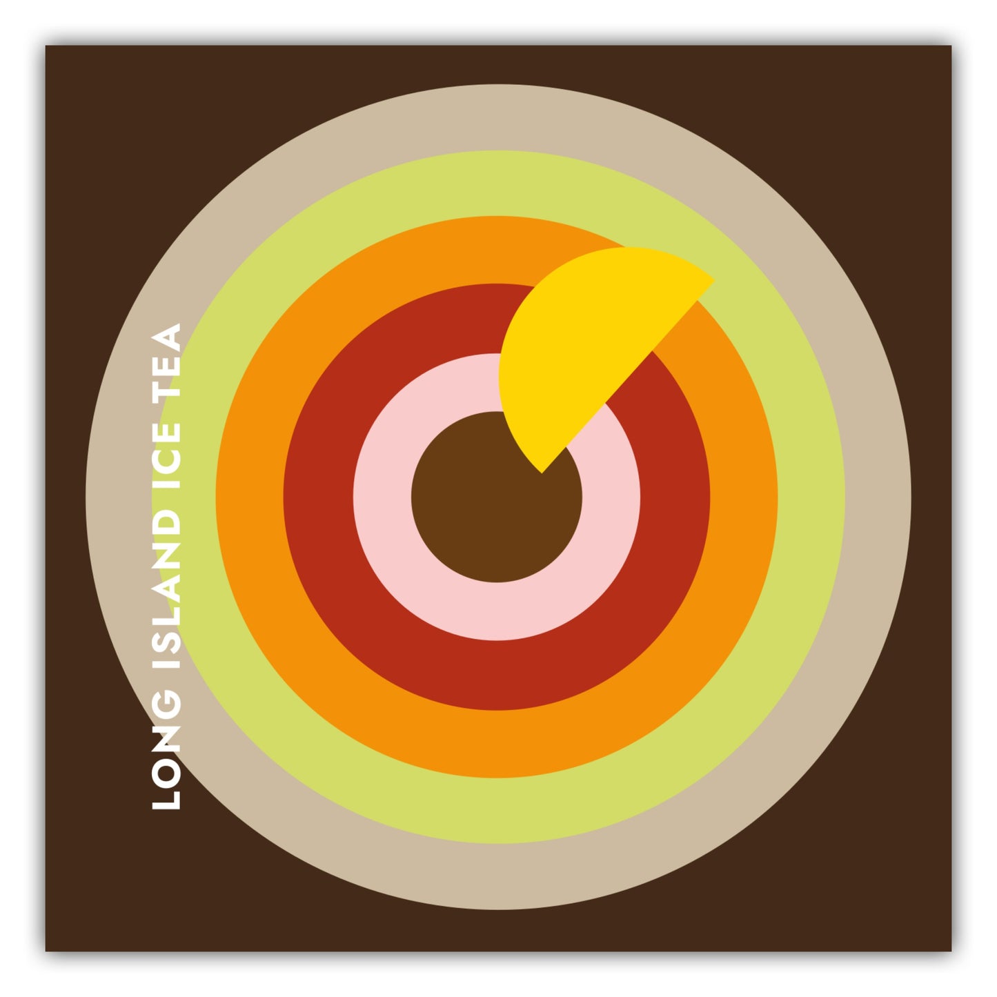 Poster Cocktail Long Island Ice Tea - Rund