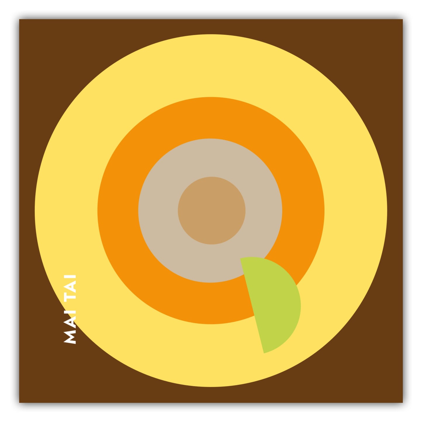 Poster Cocktail Mai Tai - Rund