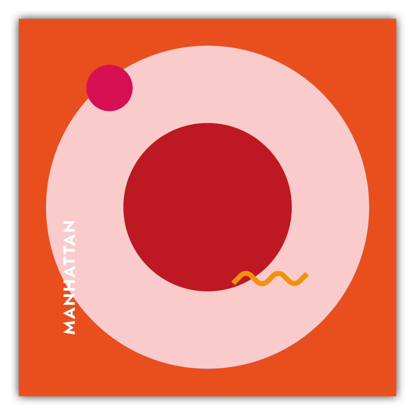 Poster Cocktail Manhattan - Rund