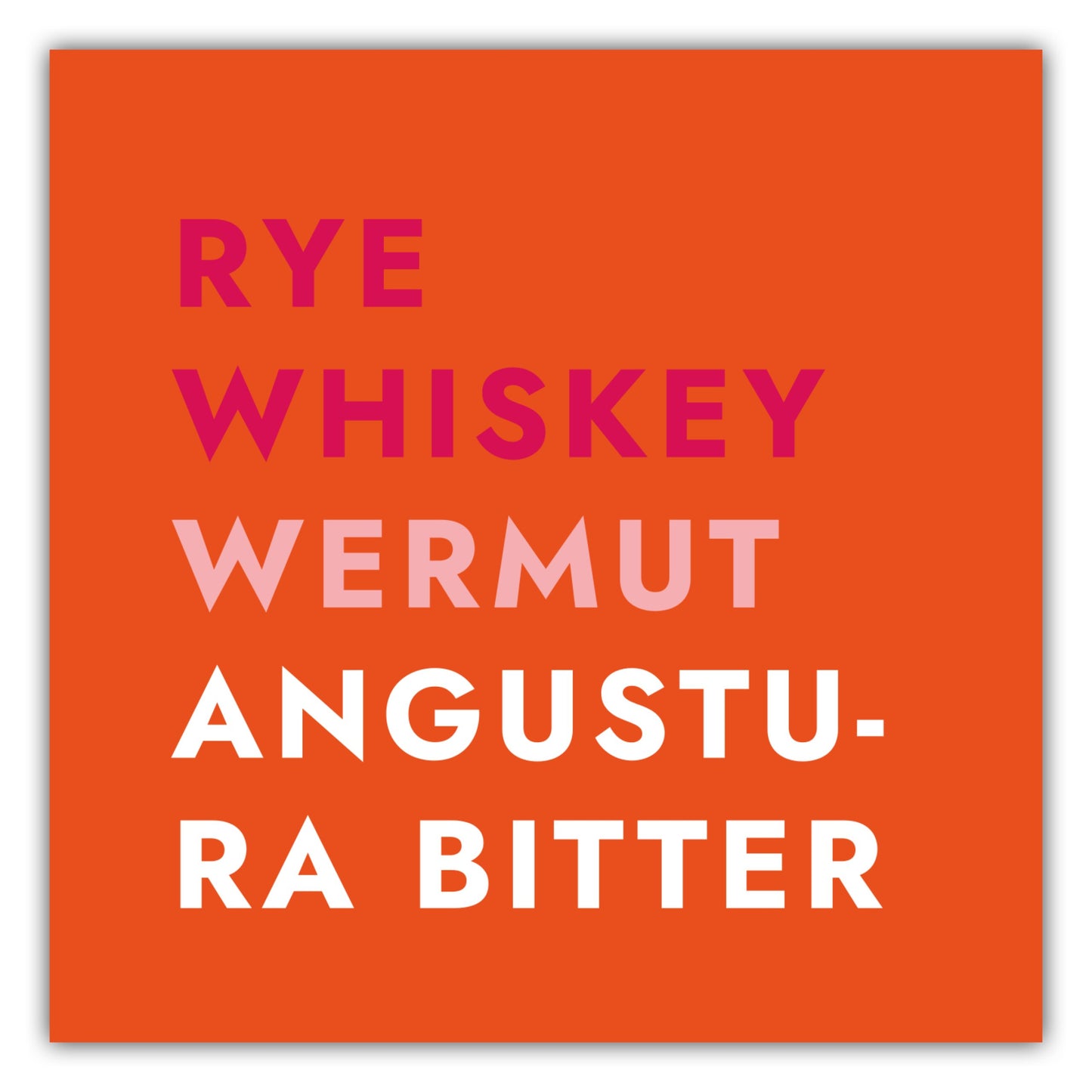 Poster Cocktail Manhattan - Text