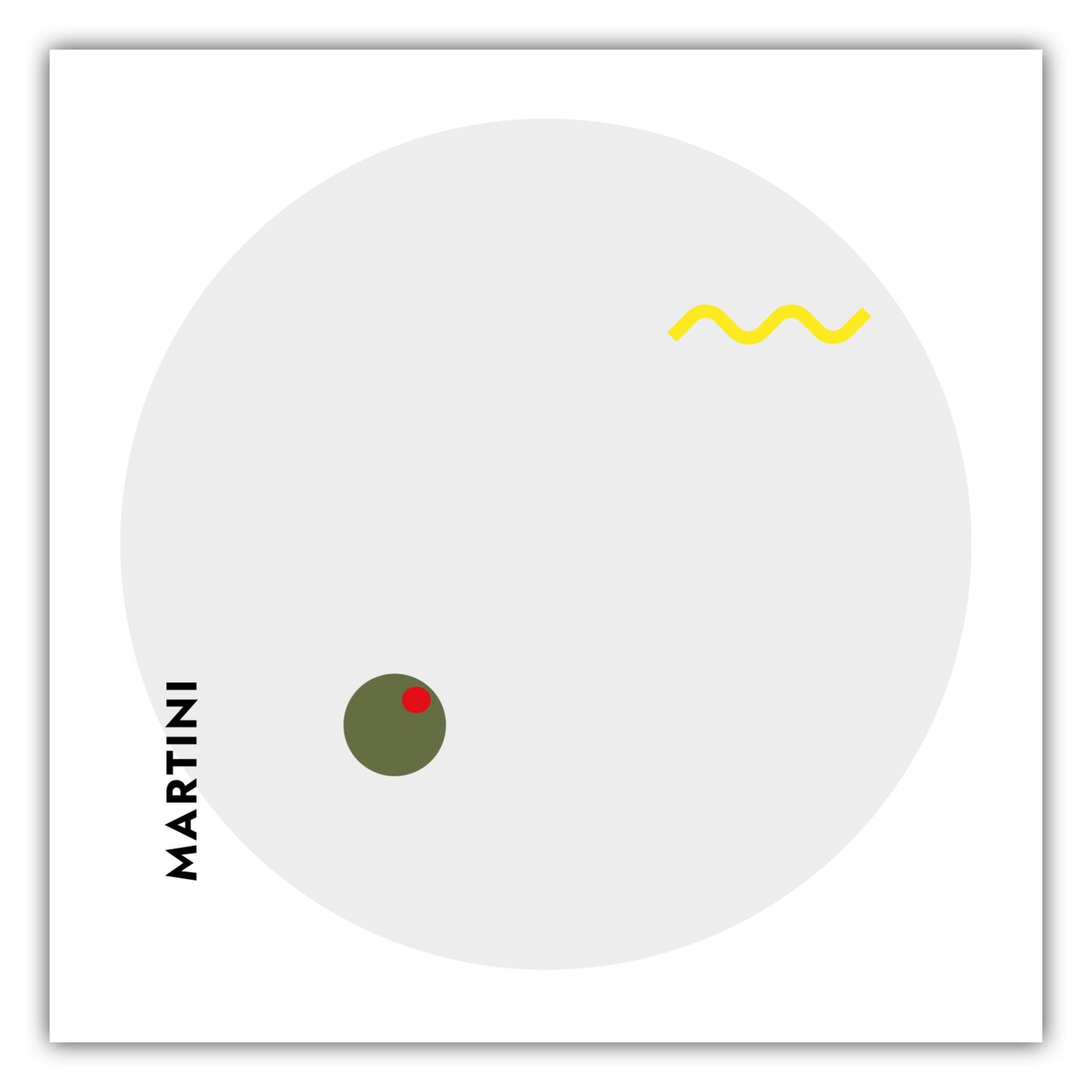 Poster Cocktail Martini - Rund