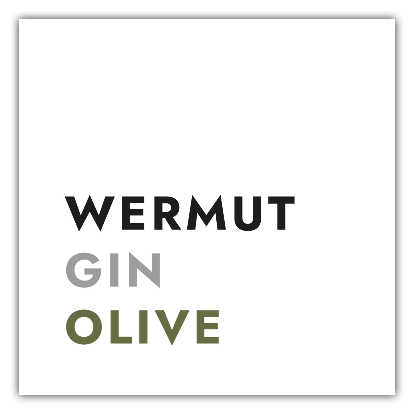 Poster Cocktail Martini - Text