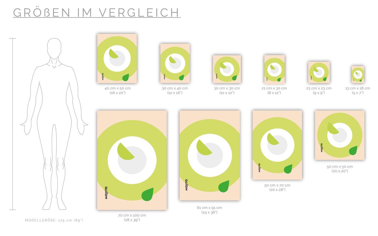 Poster Cocktail Mojito - Rund