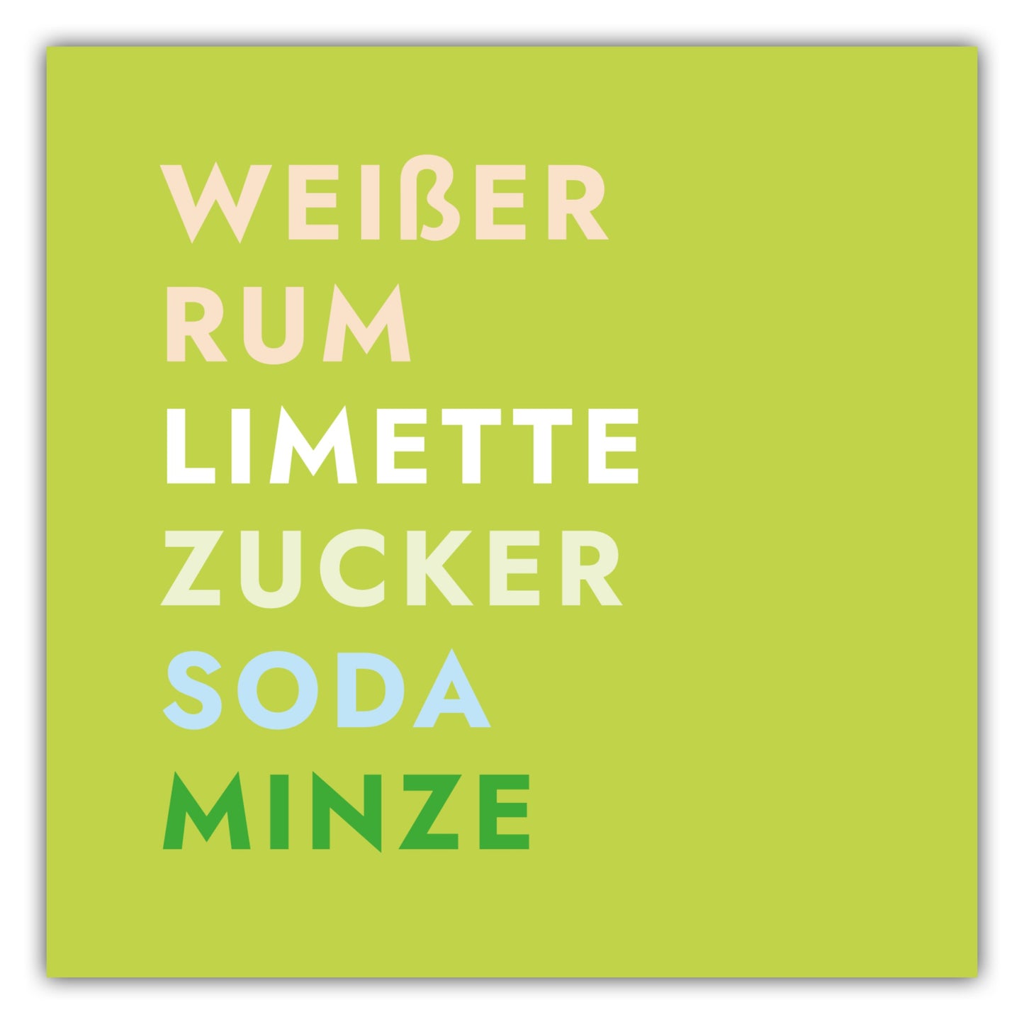 Poster Cocktail Mojito - Text