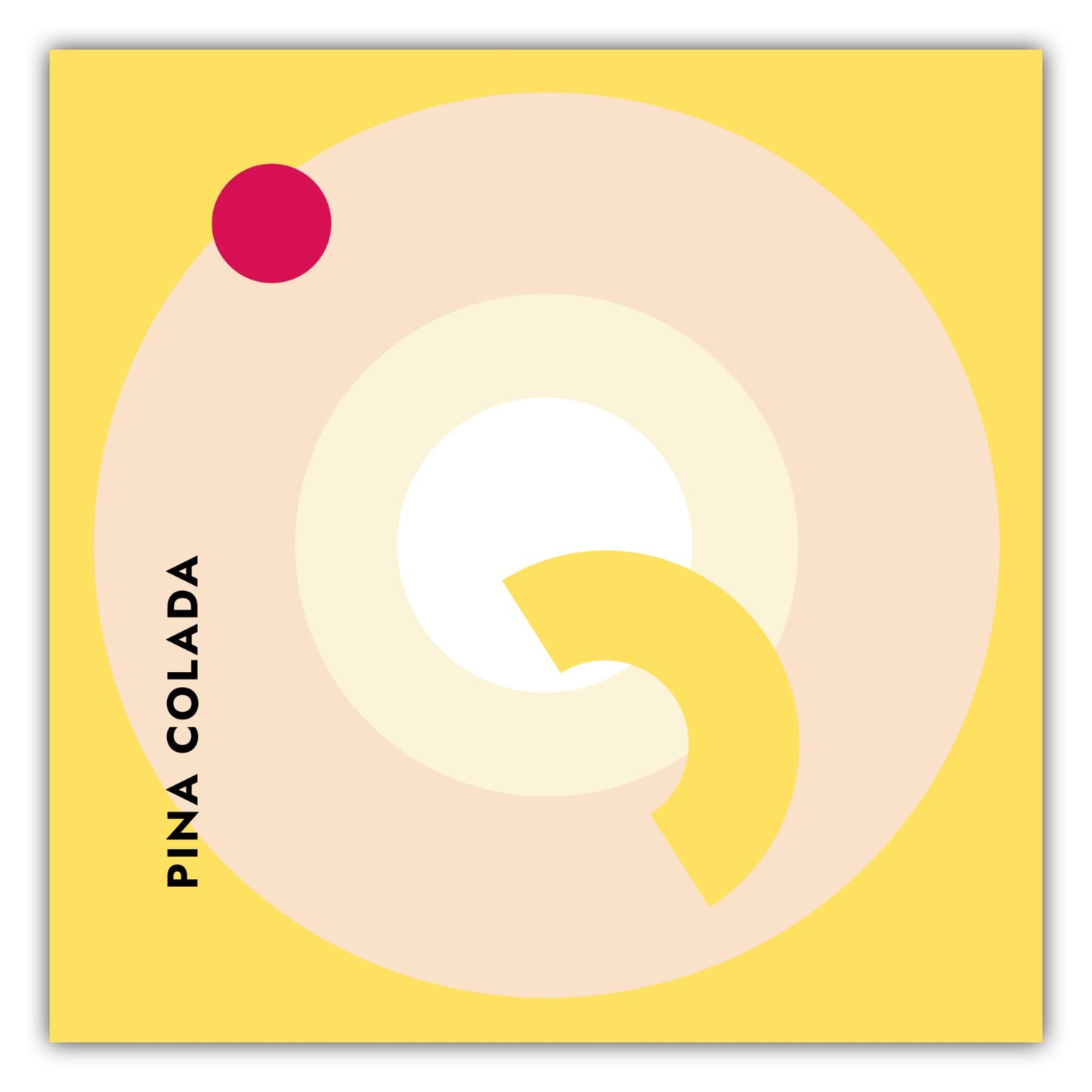 Poster Cocktail Pina Colada - Rund