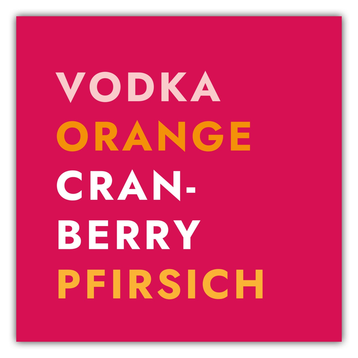 Poster Cocktail Sex On The Beach - Text