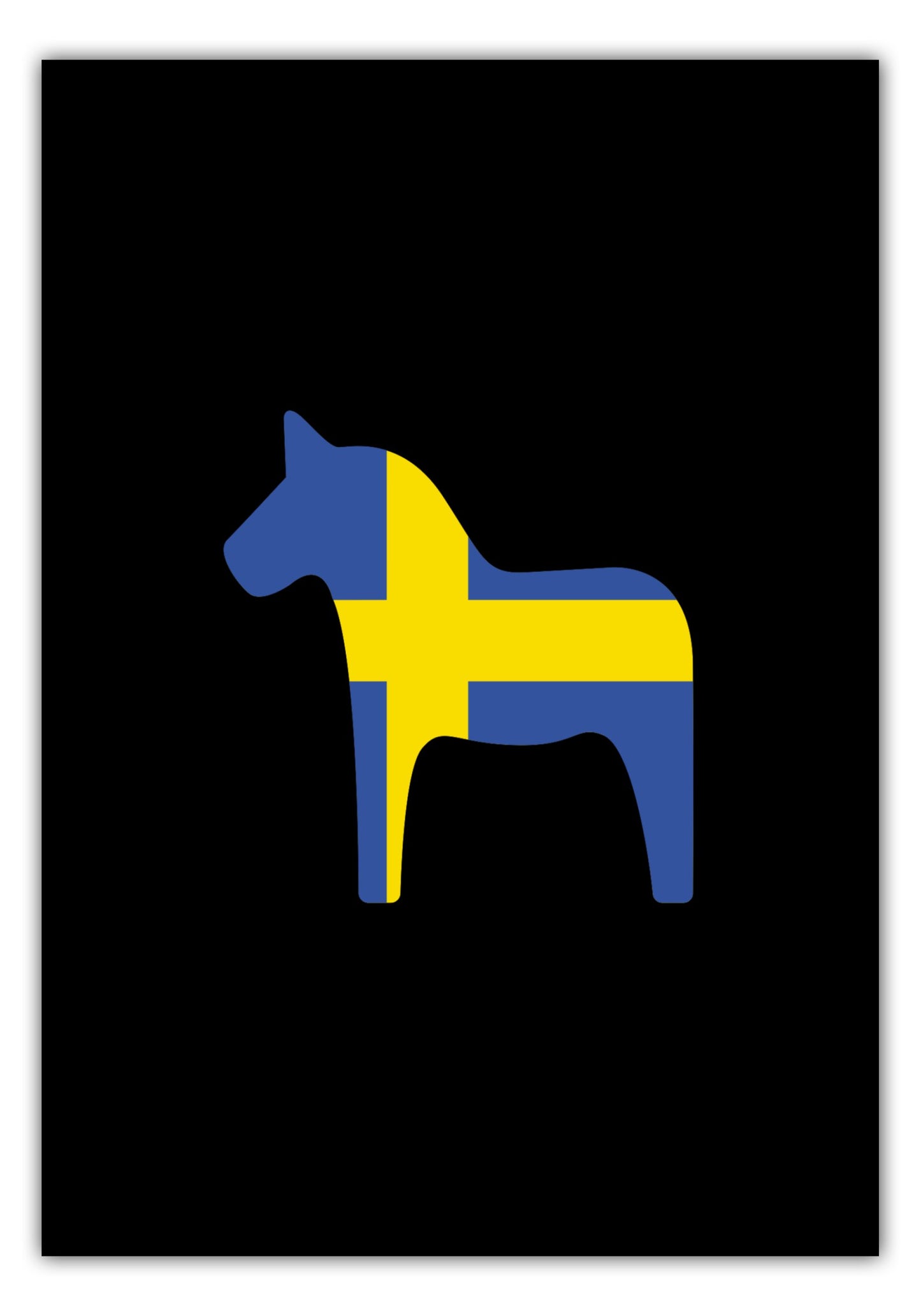 Poster Dalapferd Flagge