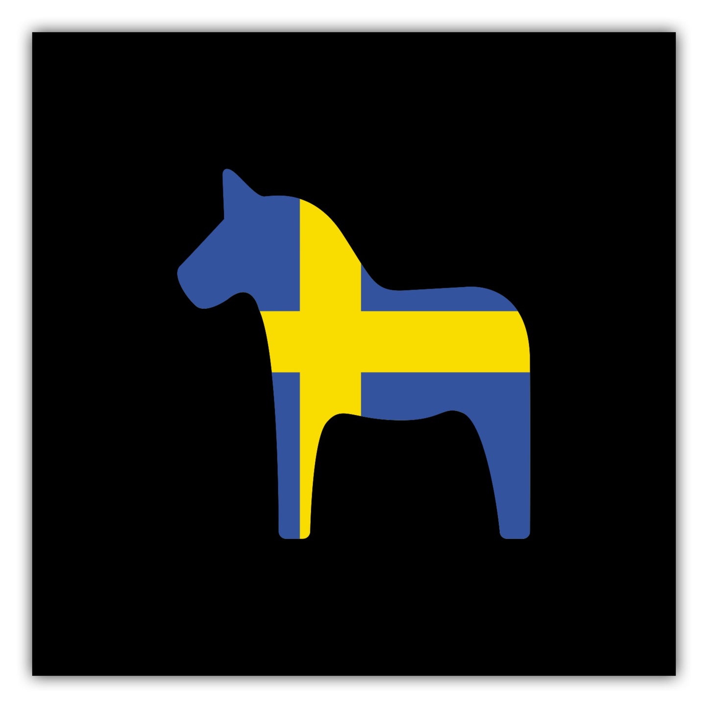 Poster Dalapferd Flagge