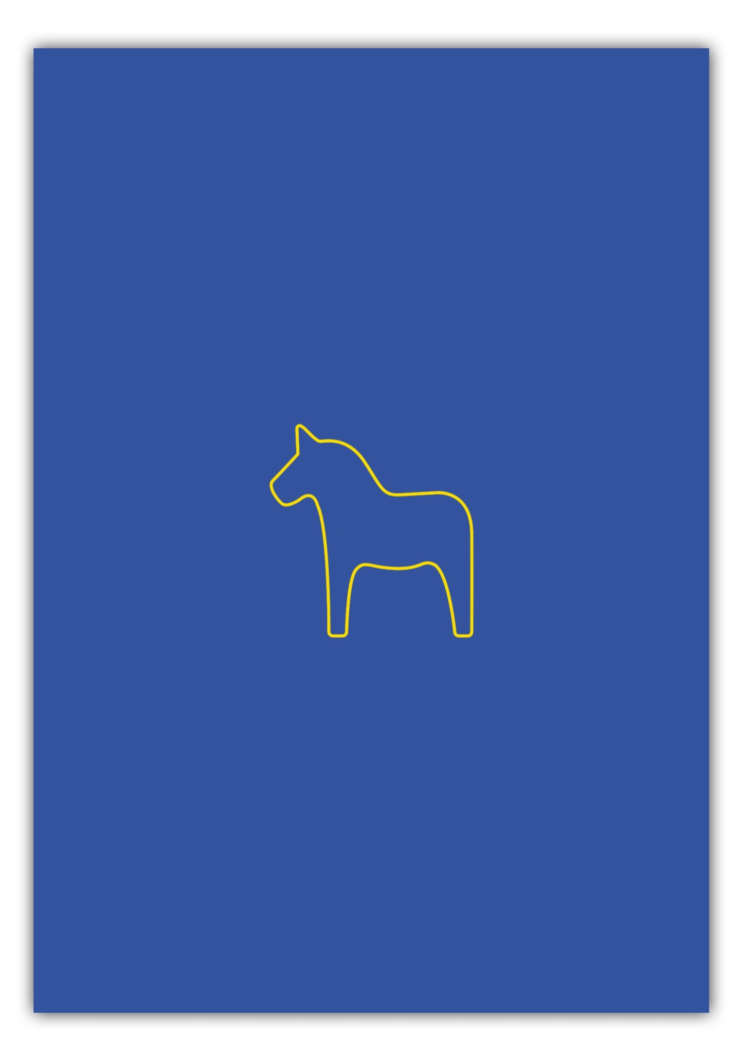 Poster Dalapferd Outline klein
