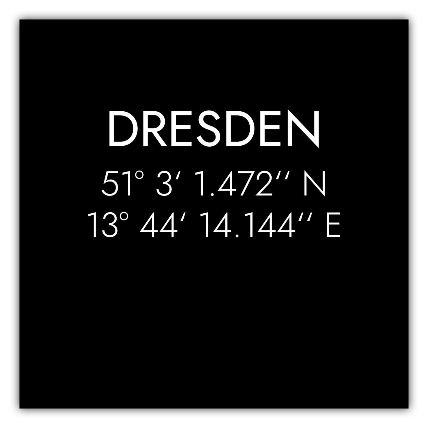 Poster Dresden Koordinaten #1