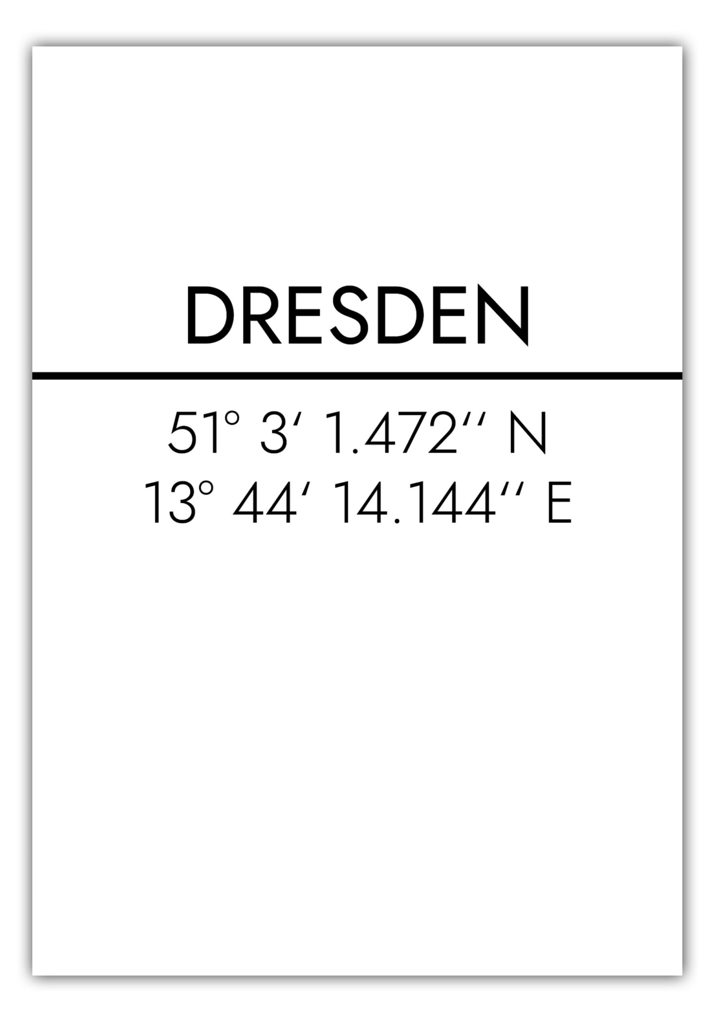 Poster Dresden Koordinaten #2
