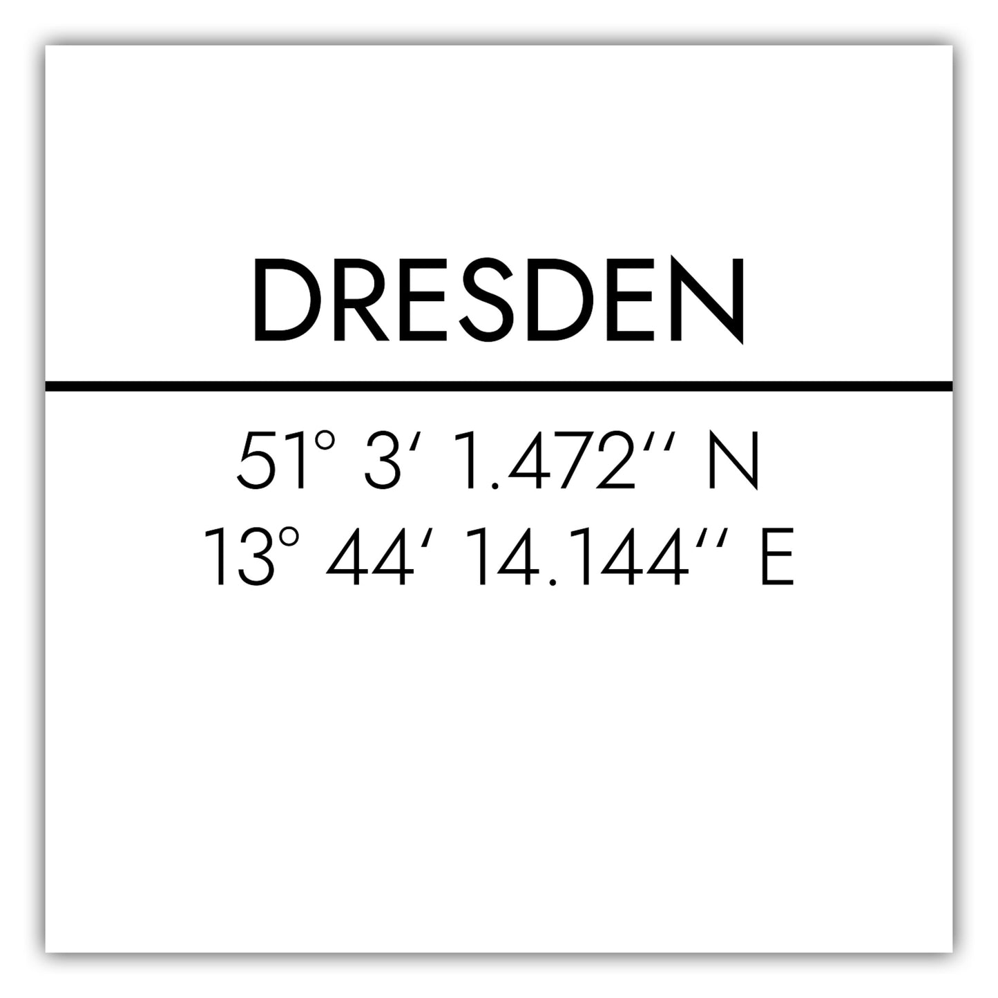 Poster Dresden Koordinaten #2