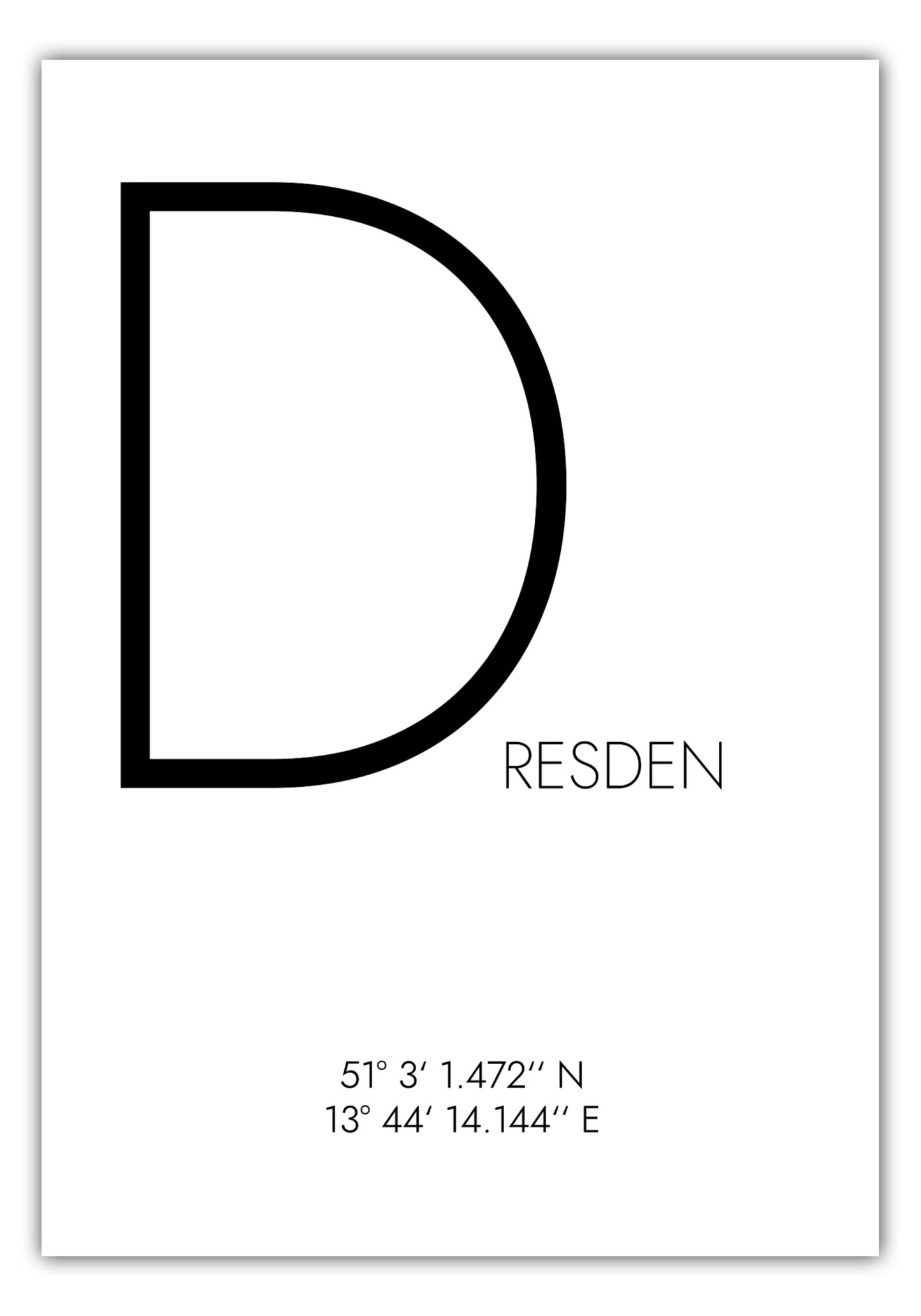 Poster Dresden Koordinaten #4