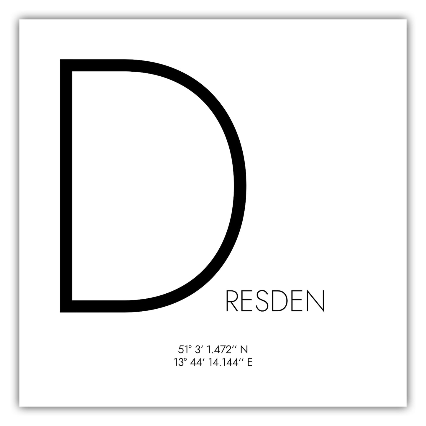 Poster Dresden Koordinaten #4
