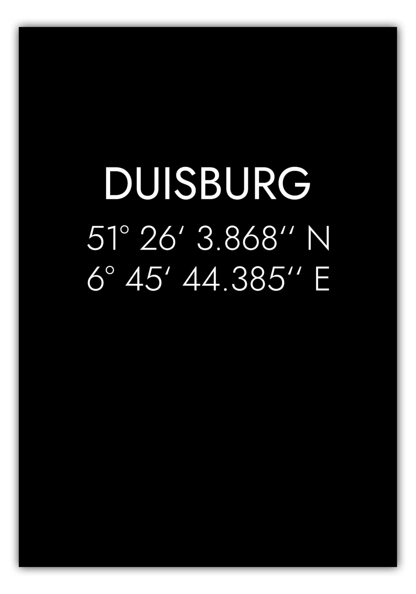 Poster Duisburg Koordinaten #1