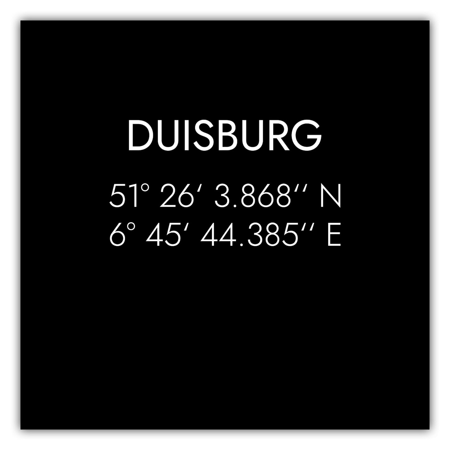 Poster Duisburg Koordinaten #1