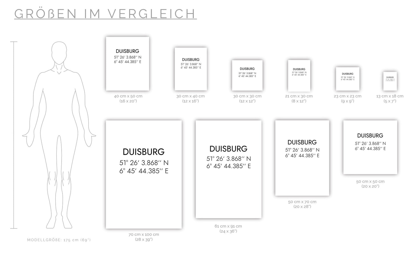 Poster Duisburg Koordinaten #1