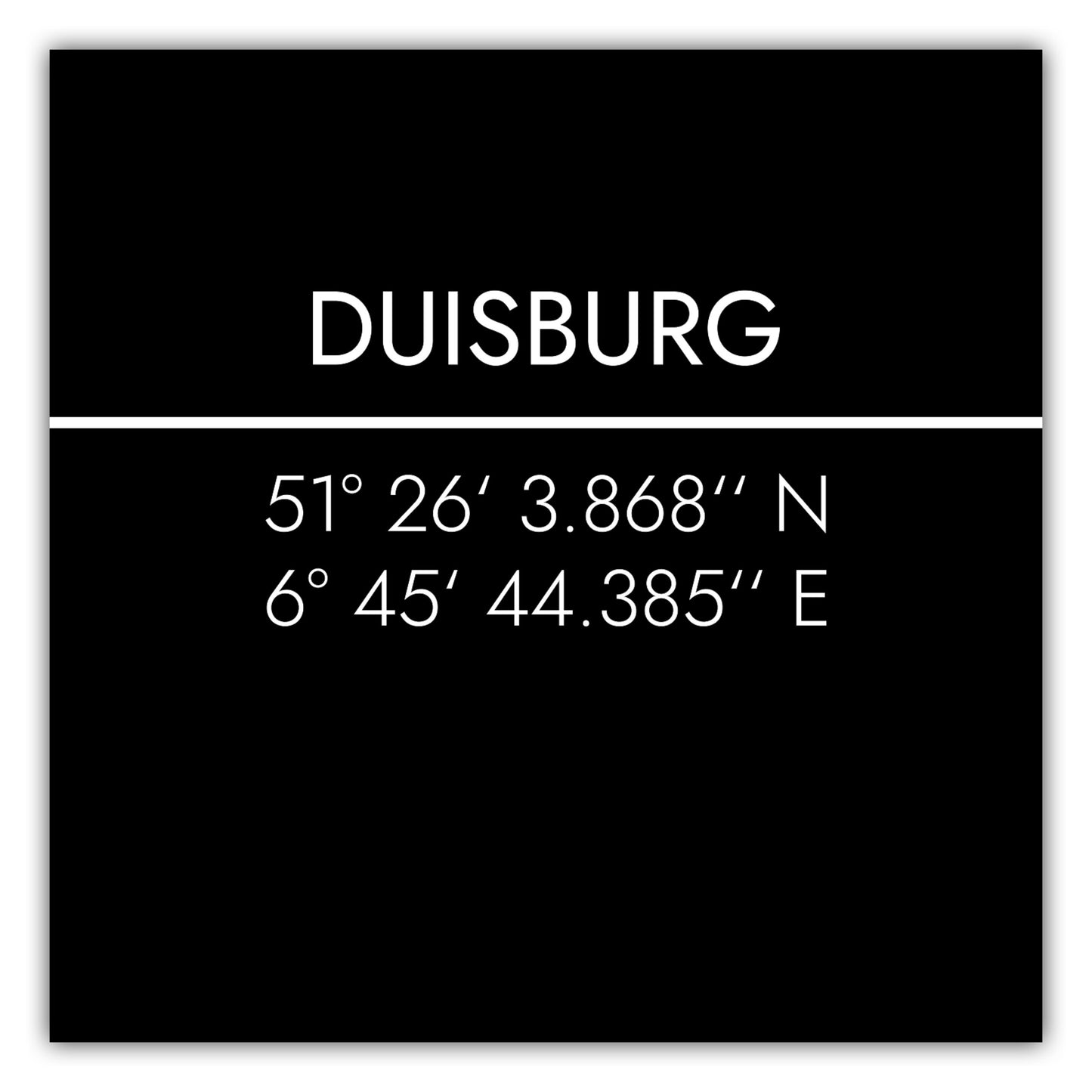 Poster Duisburg Koordinaten #2