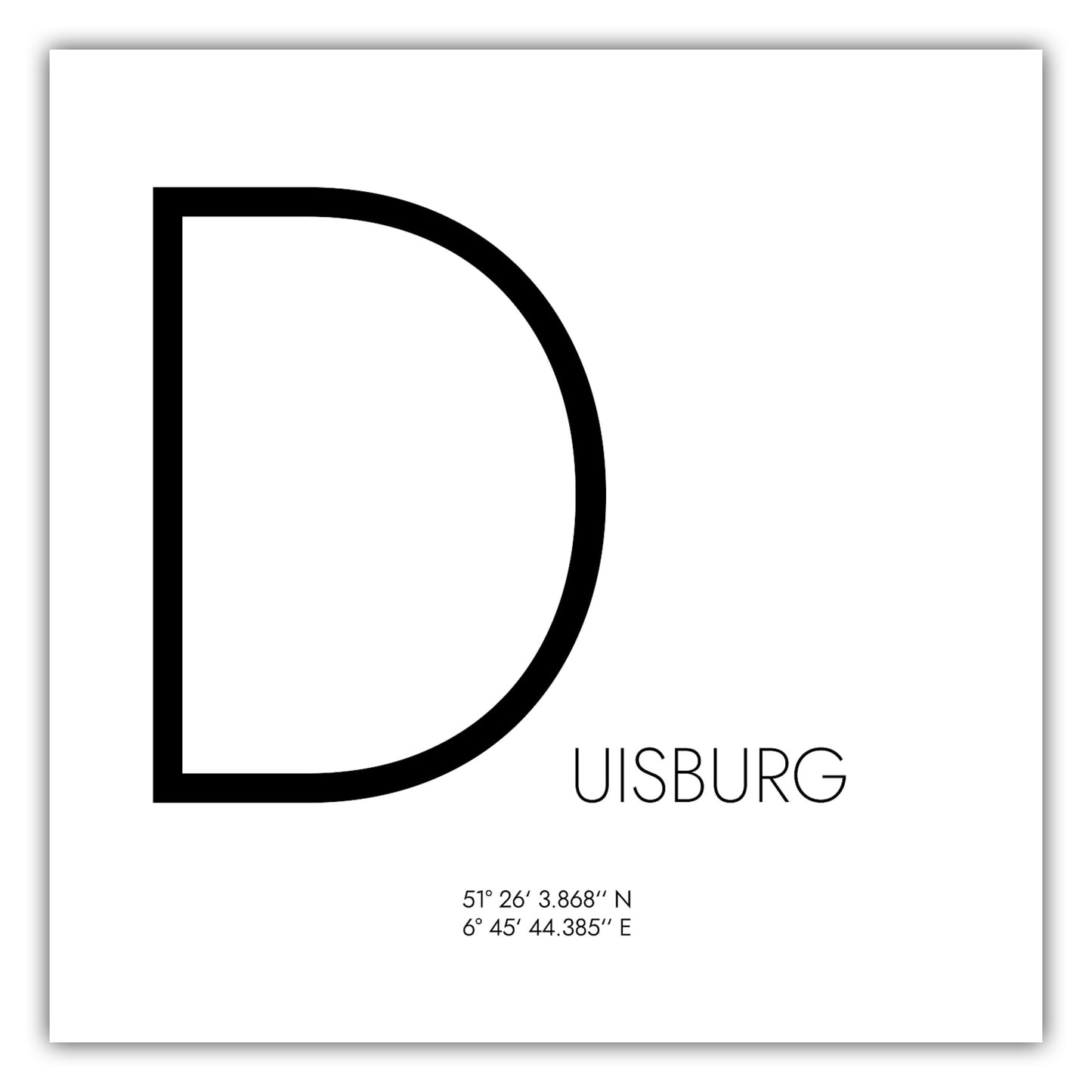 Poster Duisburg Koordinaten #4