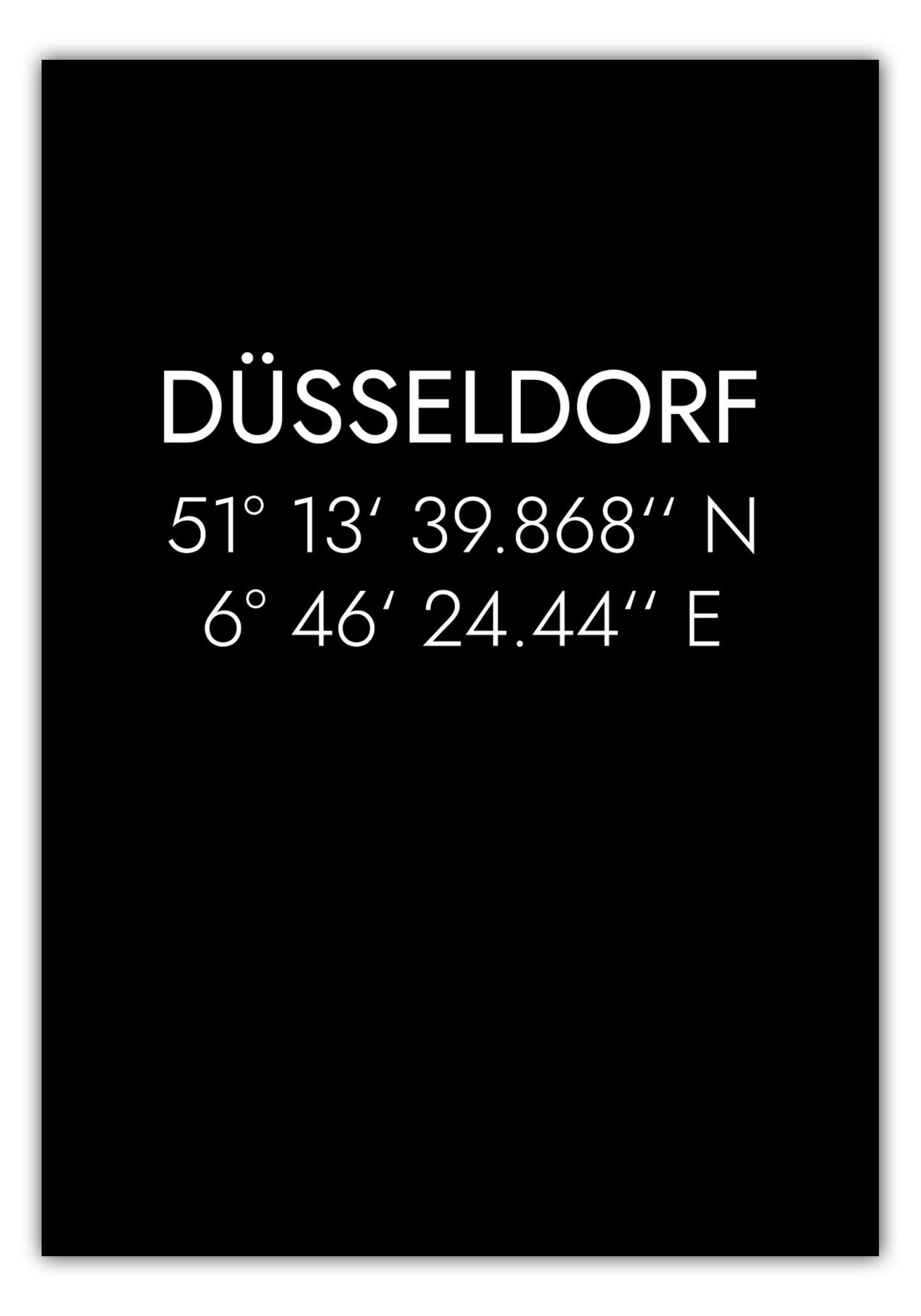 Poster Düsseldorf Koordinaten #1