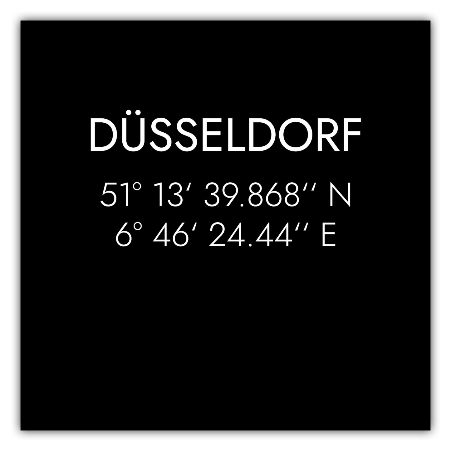 Poster Düsseldorf Koordinaten #1