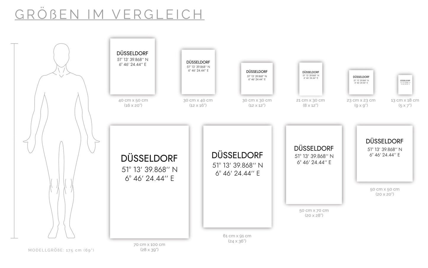 Poster Düsseldorf Koordinaten #1