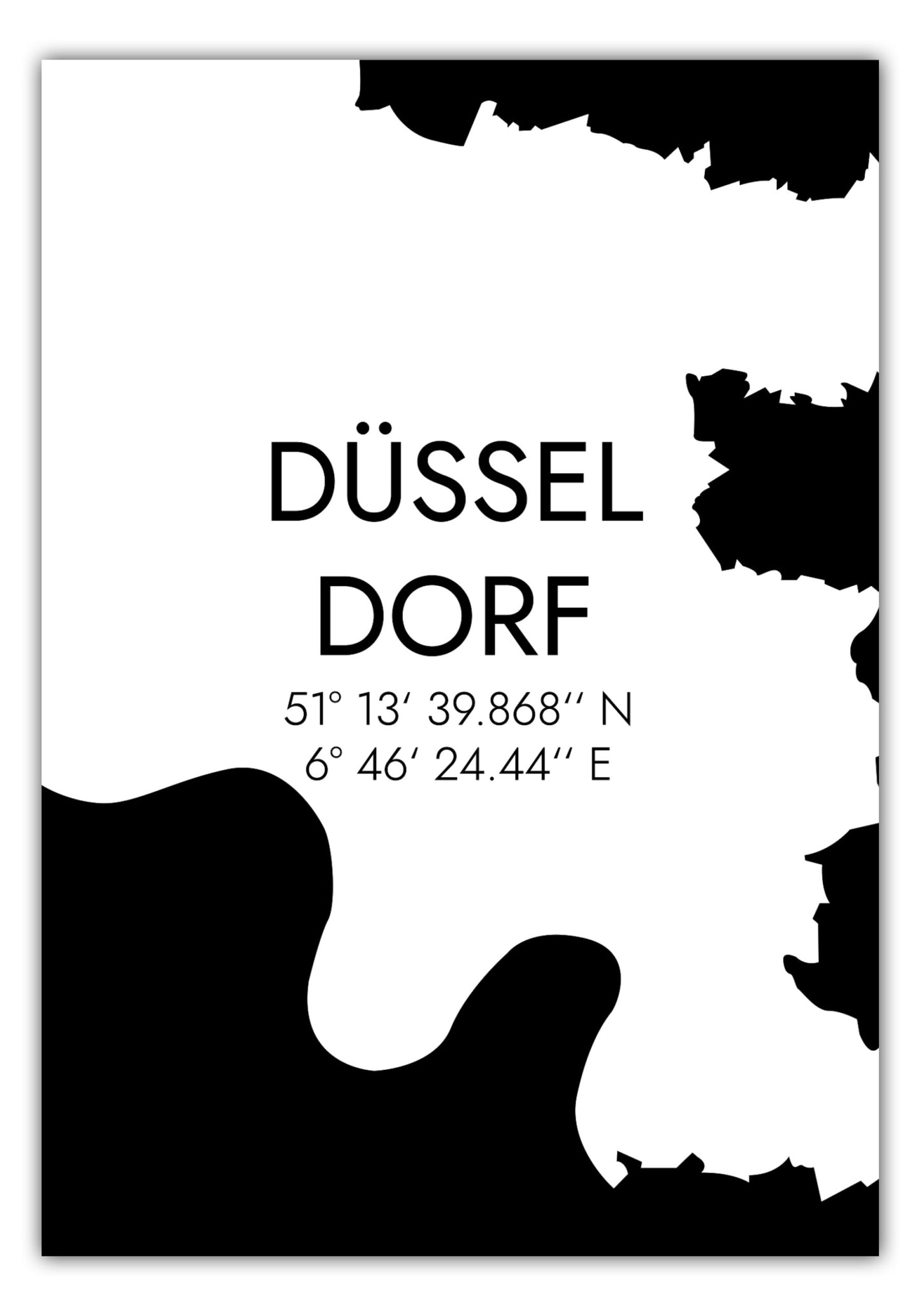 Poster Düsseldorf Koordinaten #5