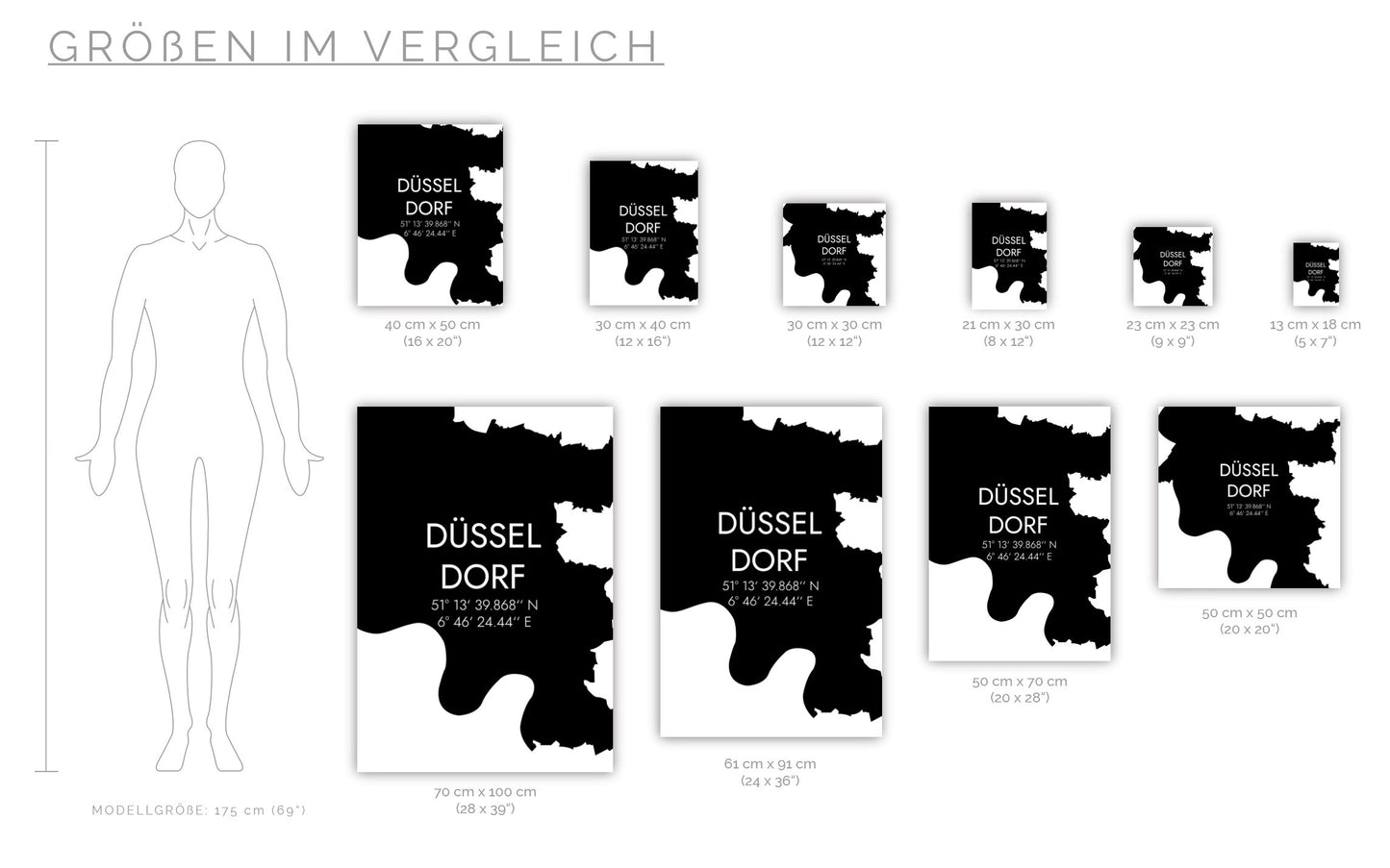 Poster Düsseldorf Koordinaten #5
