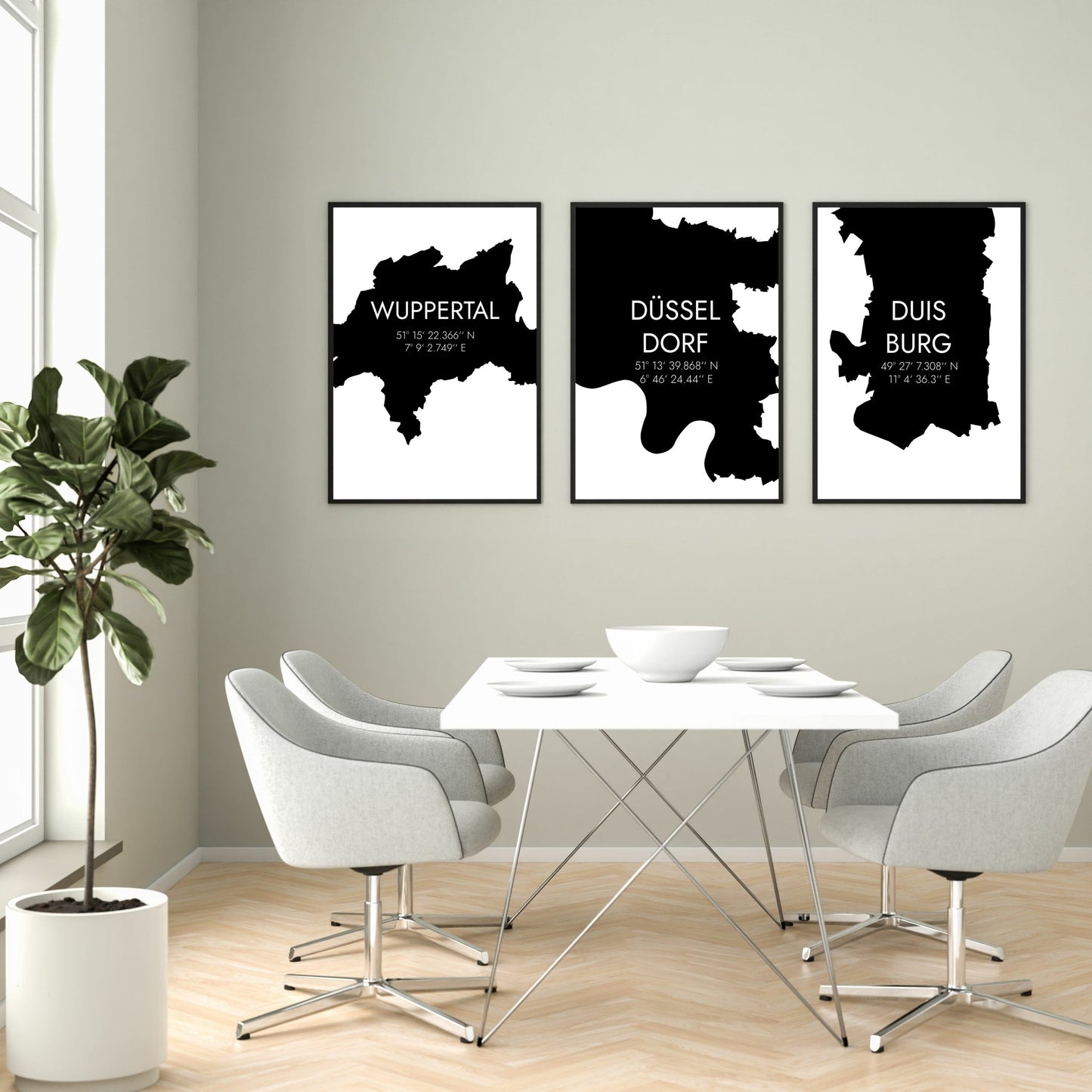 Poster Düsseldorf Koordinaten #5