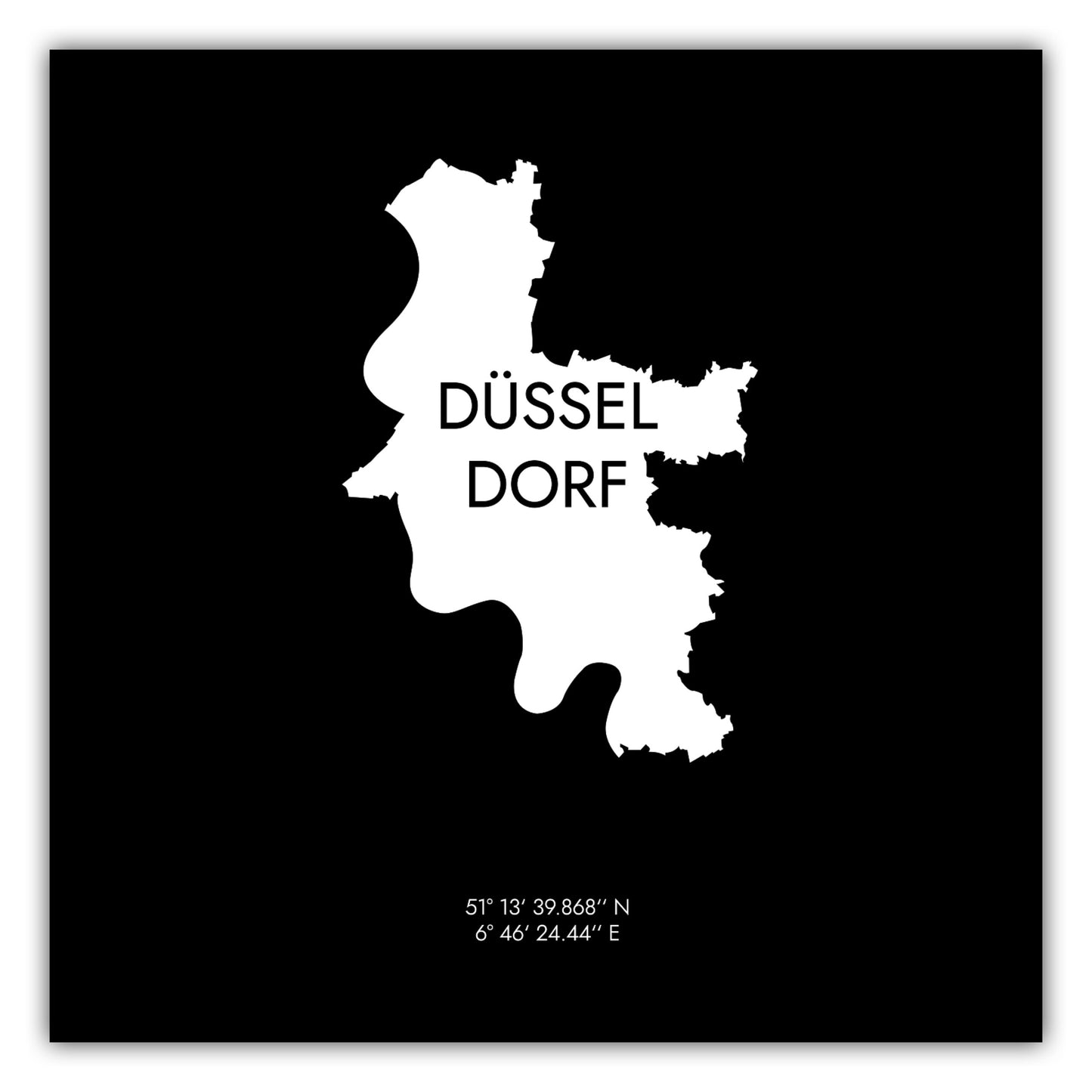 Poster Düsseldorf Koordinaten #6