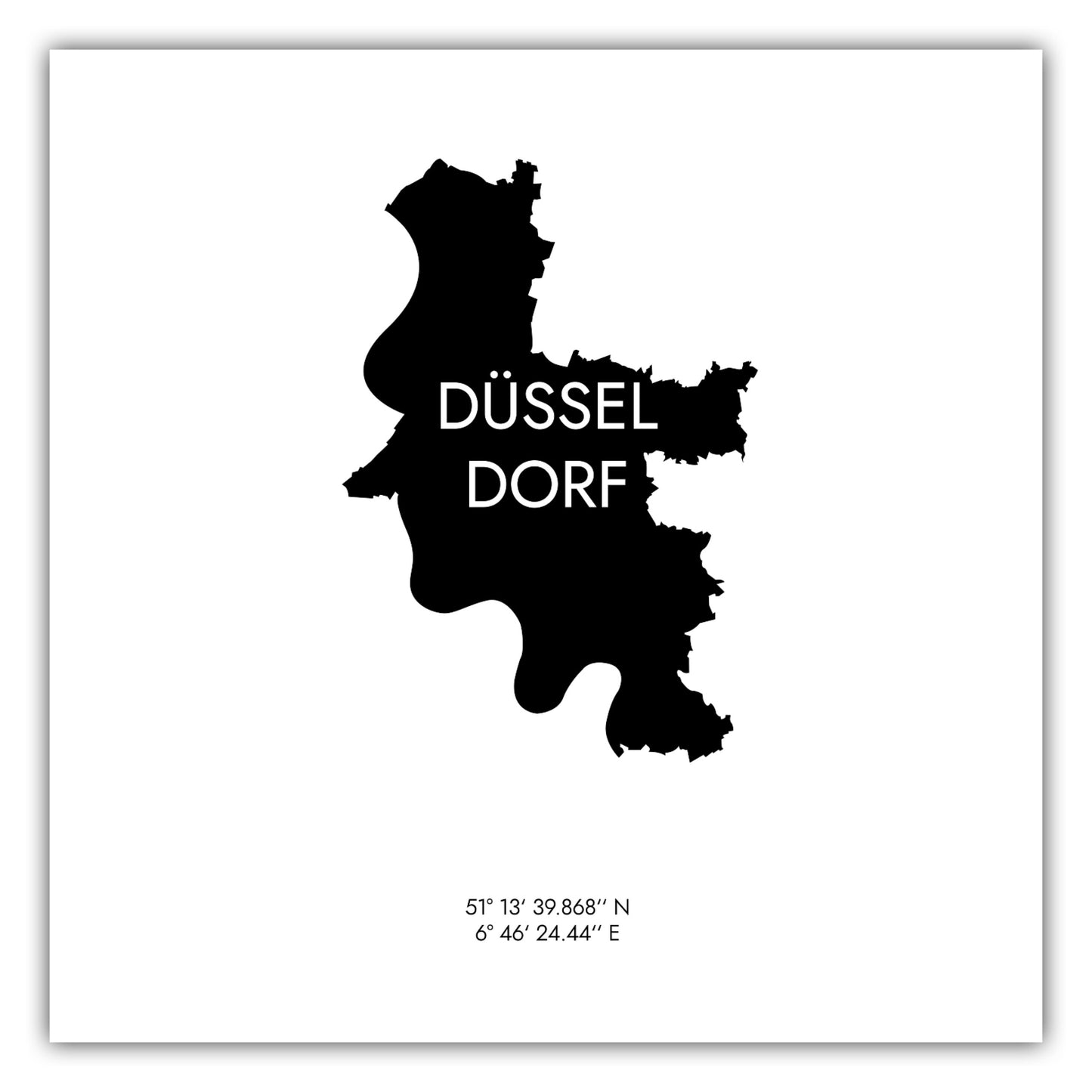 Poster Düsseldorf Koordinaten #6