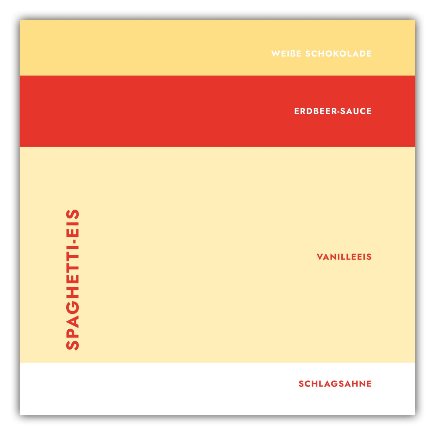 Poster Eisbecher - Spaghetti